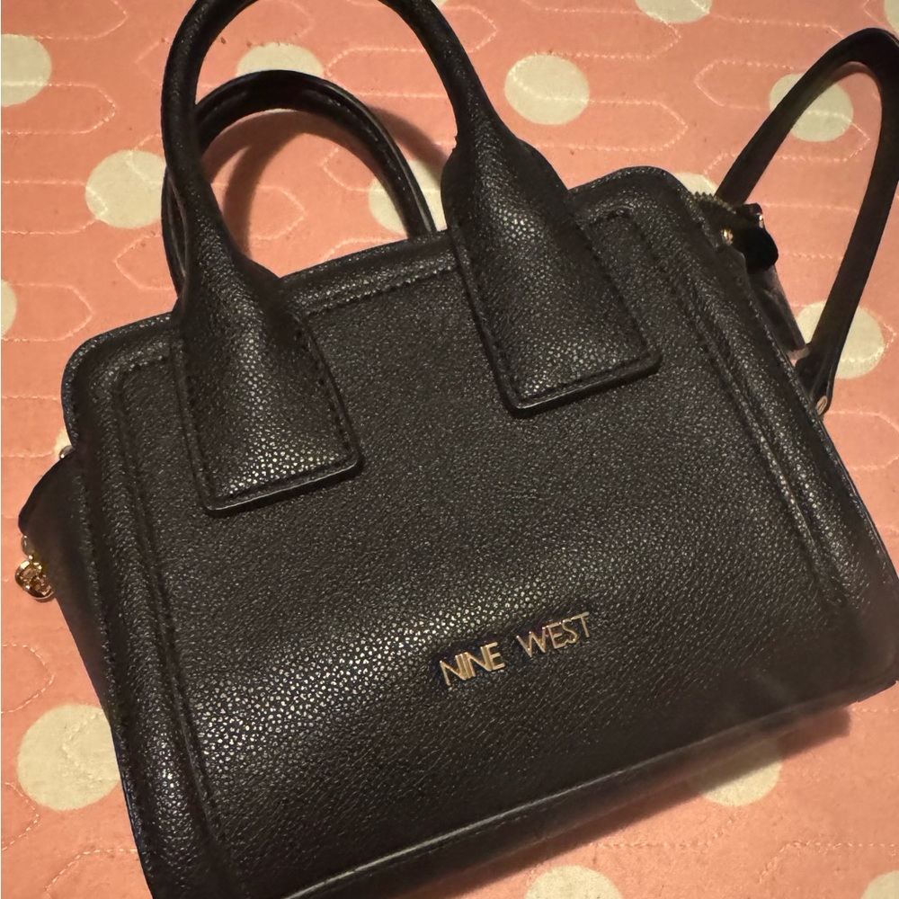 Nine West Textured Black Satchel